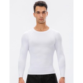 SPVISE 3 Pack Long Sleeve Dry Fit Compression Shirts for Men Tights Workout Tops Running Athletic Base Layer Exercise Cycling