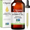 Aceite de Vitamina E Pura Cliganic - 30 ml - Hidratante Natural para Rostro y Cuerpo - 30,000 UI - Antienvejecimiento