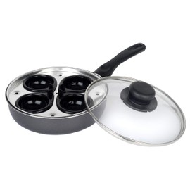 Sapphire P063 20 cm 4-Cup Egg Poacher , Black