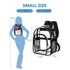 Fmeida Clear Small Backpack, See Through Bag, Transparent Daypack for