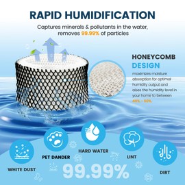 Colorfullife 3 Pack HWF62 Humidifier Filter A for Holmes - Replacement for Holmes Sunbeam Humidifier, Replaces HWF62 HWF62CS HWF62D SF212 HWF62PDQ-U, Fits Models SCM1100, SCM1701, SCM1702, SCM1762
