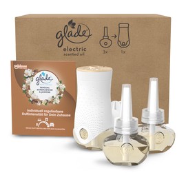 Glade Electric Scented Oil Halter + 3 Nachfüller Sensual Sandalwood & Jasmine