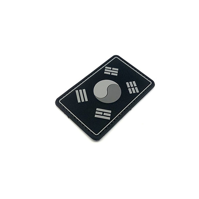 South Korea Black Flag PVC Paintball Airsoft Morale Patch