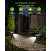 ZOOKKI Solar Spot Lights Outdoor, Solar Lights Outdoor Waterproof IP65,