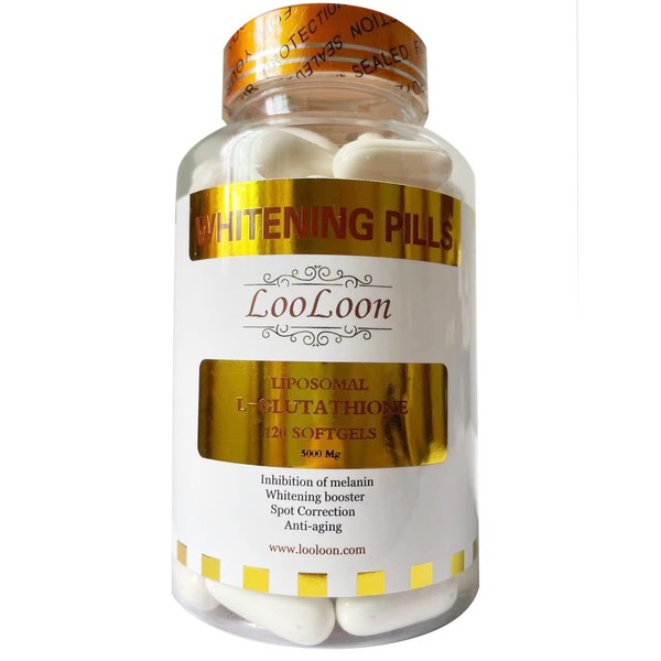 Looloon Liposomal Glutathione Softgels 5000mg X 120, Glutathione Supplement with Vitamin C & Collagen: Highly Absorbable Reduced Glutathione Supplement for Radiant Skin, Anti-Aging, Immune Support