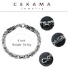 CEKAMA 925 Sterling Silver Bracelet for Men & Boys Matte