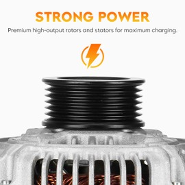 New Alternator for Jeep Cherokee 4.0L L6 2001, 121000-3780 13906 13906N 40052082 400-52082 56041822AB AND0273