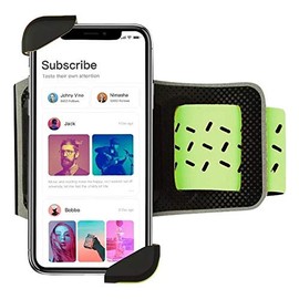 BoxWave Holster Compatible with Energizer Energy E12 - FlexSport Armband, Adjustable Armband for Workout and Running - Stark Green