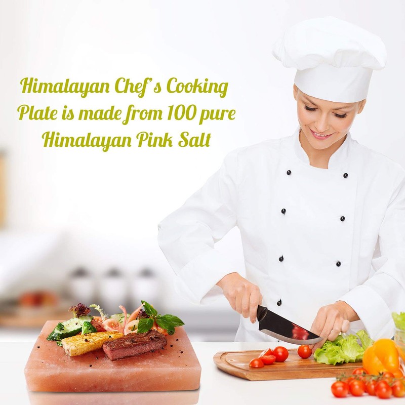Himalayan Chef Cooking Plate Block Cooking Salt Plate & Holder