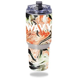 MightySkins Skin Compatible with Pelican Tumbler 32 oz – Wavy | Protective, Durable, and Unique Vinyl Decal wrap Cover | Easy to Apply, Remove, and Change Styles | Made in The USA