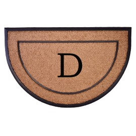 Home & More Calloway Mills The General Half-Circle Monogram Doormat, Letter (D, 30 X 48)