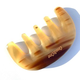 Massage Comb,Scraping Scalp Comb,Multi-Functional Handheld Head Massage Tool - Made of Natural Ox horn with Large five teeth for Massage Scale.