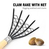 laffoonparts 2 Pcs Claw Rake Hand with Basket, Clamming Claws
