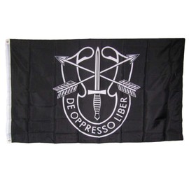 3x5 United States Army Special Forces De Oppresso Liber Black 150D Poly Flag 3'x5' Double Stitched Fade Resistant Premium Quality