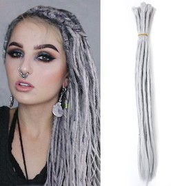 Shinon 15Pcs/20Inch Crochet Dreadlocks Extensions 100% Hip-hop Handmade Synthetic Hair Extensions Twist Braiding Hairpiece For Fashion Goddess