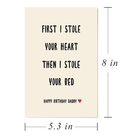 Alzombi Funny Birthday Card for Dad, Daddy Card, Happy Bday Greeting Card for Father, Stole Your Heart Card