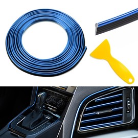 TOEECY Car Trim Interior 10 m Car Decoration Interior Trim with Installation Tool Air Vent Decoration DIY Flexible Strip Car Accessories Interior Decoration Blue