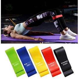 Resistance Workout Bands. 5 Levels of Resistance Bands for Working Out, Home Fitness, Stretching, Strength Training, Physical Therapy and Yoga
