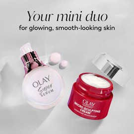 Olay Super Serum and Micro Sculpting Cream Mini Duo Best Selling Kit 0.4 FL OZ MSC 0.5 / 올레이 슈퍼 세럼 및 마이크로 스컬프팅 크림 미니 듀오 베스트셀러 키트 0.4 FL OZ MSC 0.5