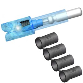 Lzwow 6PCS Lighted Nocks Universal Fit for Crossbow Bolts with .285”/.297”/.300”/.305” Bushings Half-Moon Light up Knocks (Blue)