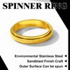 Men's Sandblast Finish Worry Ring Stainless Steel 4MM Fidget Band