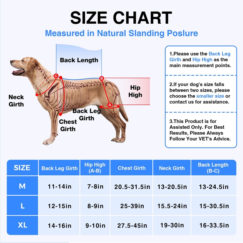 KISFLY Dog Hip Brace, Hot Cold Therapy Rear Leg Care