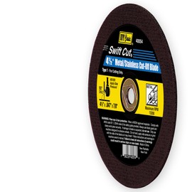 IVY Classic 40054 Swift Cut 4-1/2-Inch x 0.047-Inch x 7/8-Inch Arbor, Metal/Stainless Steel Thin Cut-Off Blade for Grinders, 1-Piece