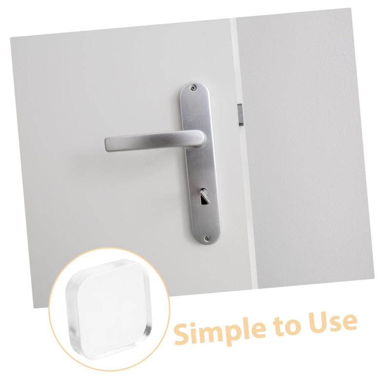 Ciieeo 6Pcs Transparent PU Door Stopper Wall Protector for Door