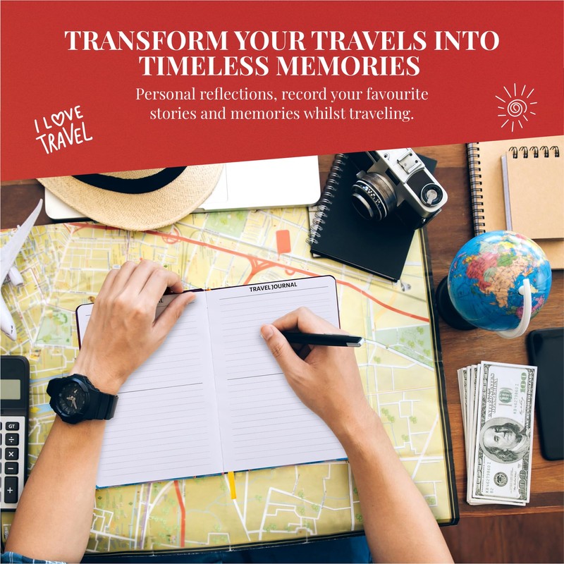 Travel Planner & Journal A5 Holiday Organiser Notebook