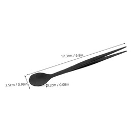 Mobestech 2Pcs Stainless Steel Tasting Spoon and Tweezers Cold Dish Plating Tool for Chefs Flavor Precision and Integrated Functionality for Cooking and Presentation