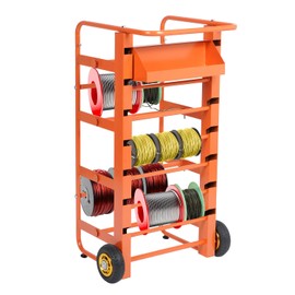 Wire Spool Rack Cable Caddy,Portable Wire Rack Dispenser with Wheel,Automotive Wiring Storage, Multi-Spool Wire/Cable Dispenser for Electrical Industrial & Retail Use