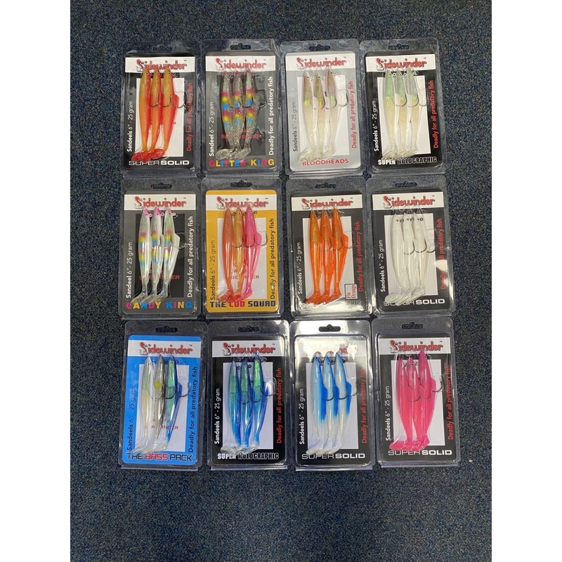Sidewinder The Cod Squad 6"-25grm- sandeels pack of 3