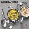 MICHELANGELO Stainless Steel Pot Set with Lids 1QT & 2QT