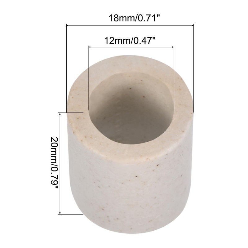 QUARKZMAN Insulated Ceramic Tube 12 x 18 x 20 mm