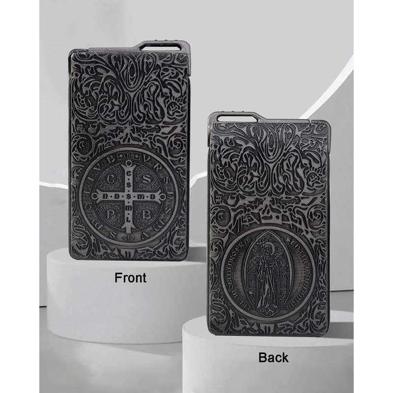 St. Benedict Metal Lighter, Refillable Torch Butane Windproof Lighter with