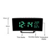LED Digital Clock 3 Level Brightness Snooze USB Battery Powered
