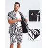 Fashonal Mens Zebra Print Costume Suits for Prom Themed Party,