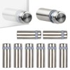 Joyan 10pc Screw Spacer Sign Holder, Stainless Steel Post Mount,