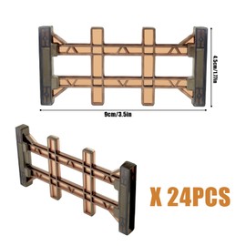 Magnetic Toy Fence Set, 24pcs Magnet Corral Playset Accessories for Farm Animals Dinosaurs Horse, Play Fence for Toy Animals, Building Blocks Toys Accessory