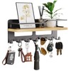 Yorbay Wooden Key Rack with Shelf: Multifunctional Wall Key Rack