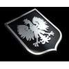 Poland Polska Eagle Black Chrome Plastic car Emblem Decal Sticker