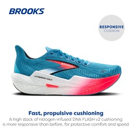 Brooks Women’s Hyperion Max 2 Neutral Running Shoe - Crystal Seas/Diva Pink/Black - 8 Medium
