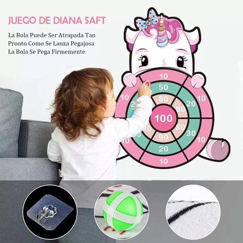 Baixi Tiro Al Blanco Diana 12 Dardos Pelotas Juego De