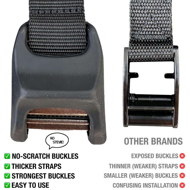 Ho Stevie! Surfboard Car Racks - Padded System, Easy Setup