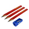 Faithfull CPSHARP Carpenters Pencils (Pack of 3 +Sharp Card) -