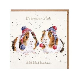 Wrendale Designs by Hannah Dale - It’s Be-Guinea… - Gold Foiled Christmas Card - Single
