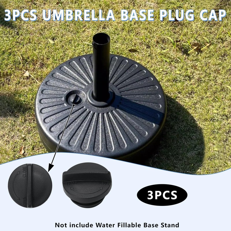 3Pcs Umbrella Base Plug Cap, Umbrella Base Drain Plug Seal