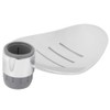 2Pcs Stainless Steel Shower Rod Soap Dish, Shower Rail Slide
