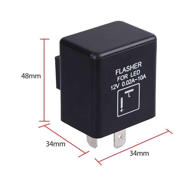 Justech DC 12V 2 Pin Flasher Relay