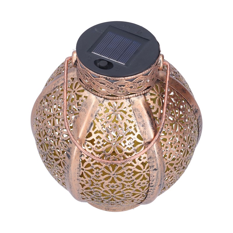 Solar Hollow Light Waterproof Retro Style Solar Landscape Hollow Lantern